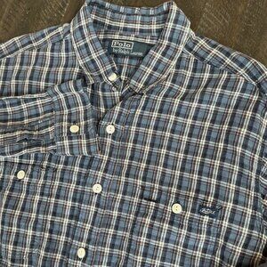 Polo Ralph Lauren Anchor Men’s Button Down Two Pocket Sailing Shirt (S)